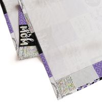 Girl Mom//Purple - Wholecloth Cheater Quilt - Rotated