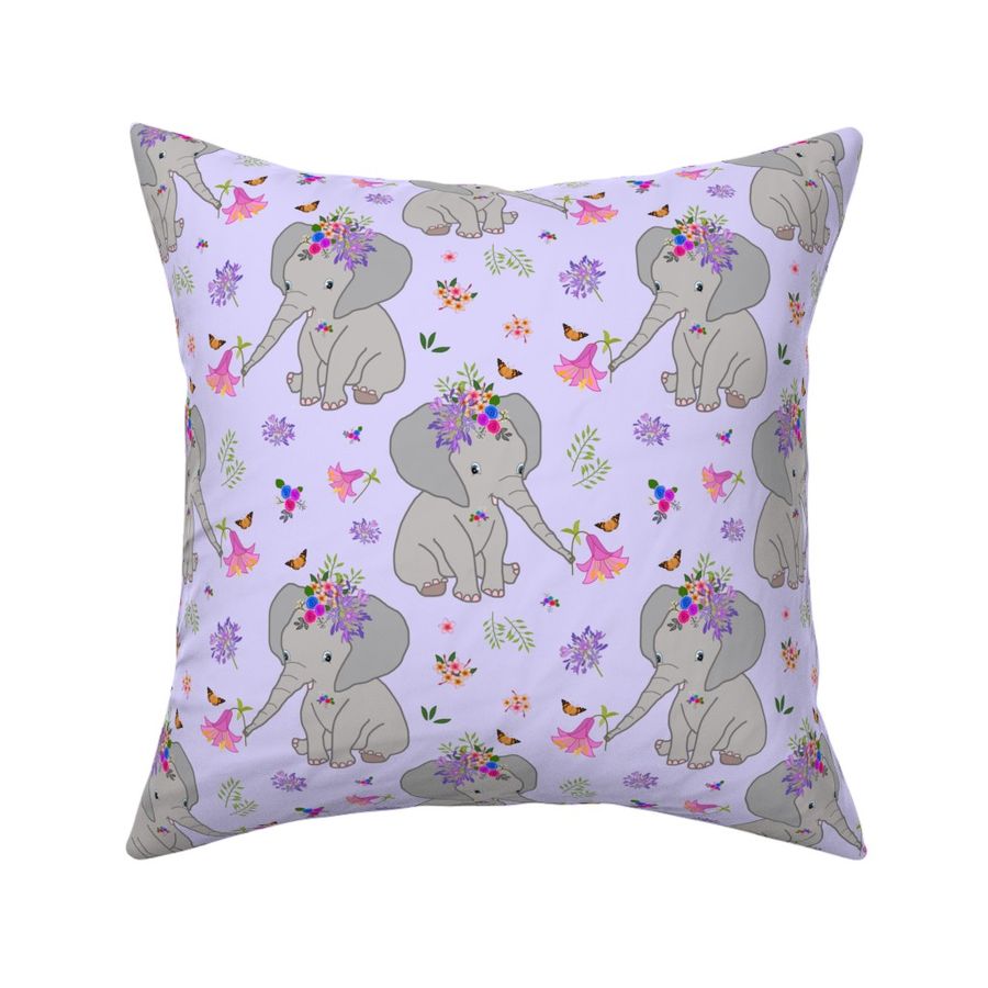 Baby Elephant Fleur - lilac purple, medium 