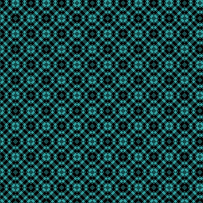 Teal Black Abstract Geometric Pattern
