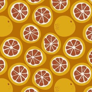 Scandinavian style childish Grapefruit pattern 