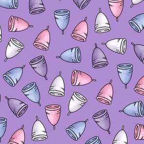 Menstrual cups, Ditsy Period in Purple, L