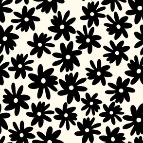 Simple Black Flowers