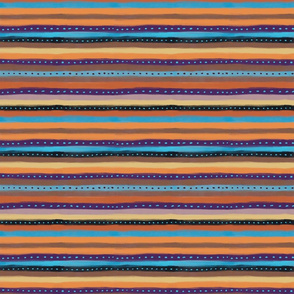Gouache Blueberry coordinate stripes horizontal handpainted