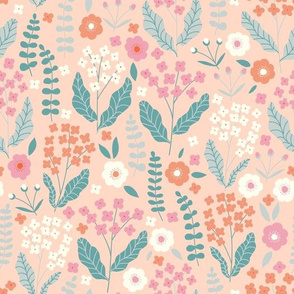 Sweet pinky florals-Peach