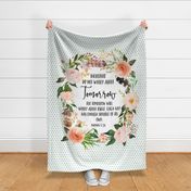 54"x72"  Worry Quote / 2 yards of minky