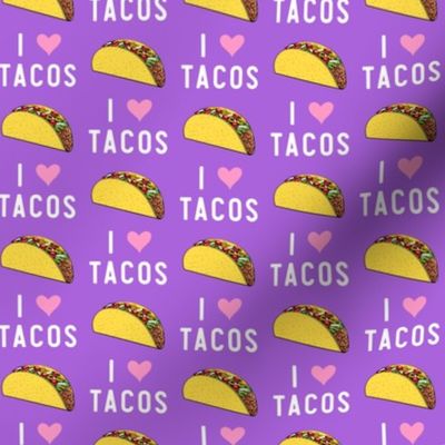 I heart tacos - taco love - purple - LAD21