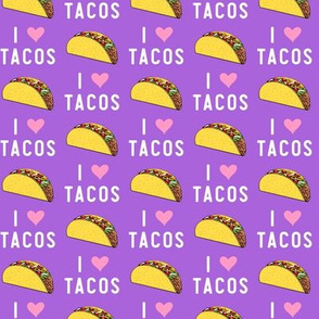 I heart tacos - taco love - purple - LAD21