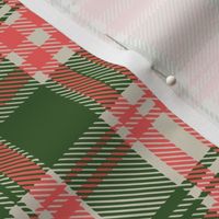Green and Pink Preppy Plaid on Natural