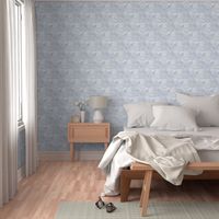 Paper Garden Faux Texture White- Hand Made Paper Cut Light Blue Gray Hue- Home Decor- Wallpaper- Medium