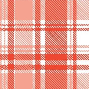 Red and Coral Pink Plaid