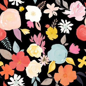 Late Summer Floral // Black