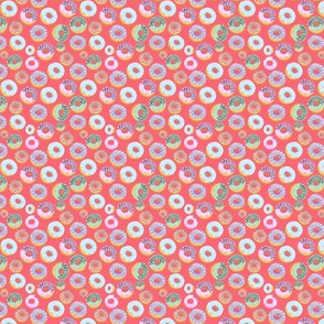 Doughnuts with Icing  Strawberry Pink fb6775 Fabric XS Patten