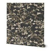 Vincent Van Gogh Almond Blossom dark grey olive ochre cream