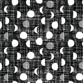 small moon phases // blackest black linen