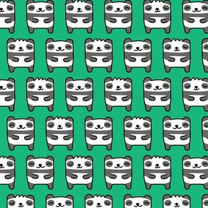 cute pandas - green - LAD21