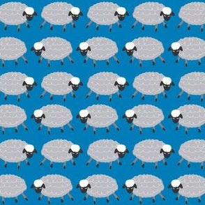 Small Sheep on Blue 