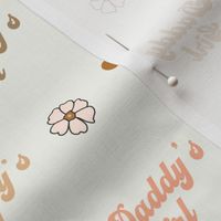 daddy's girl fabric - cute boho neutral floral design