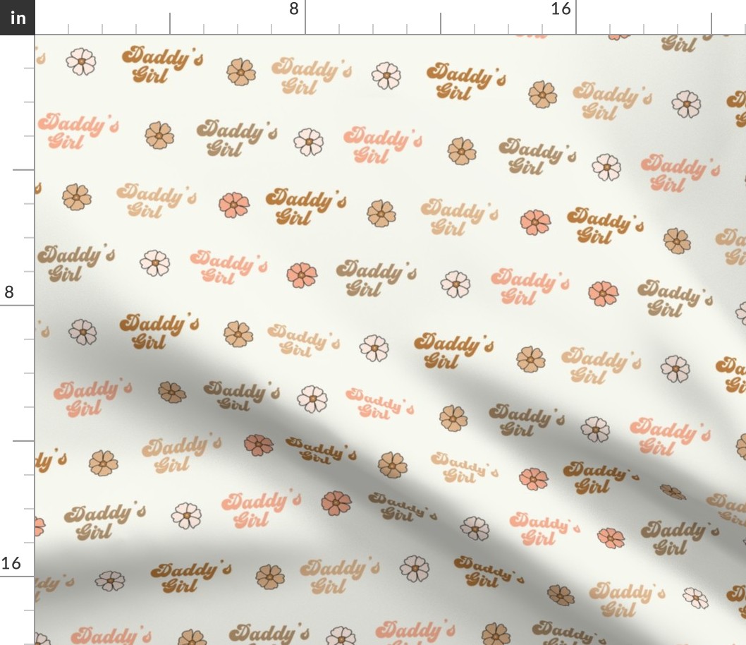 daddy's girl fabric - cute boho neutral floral design