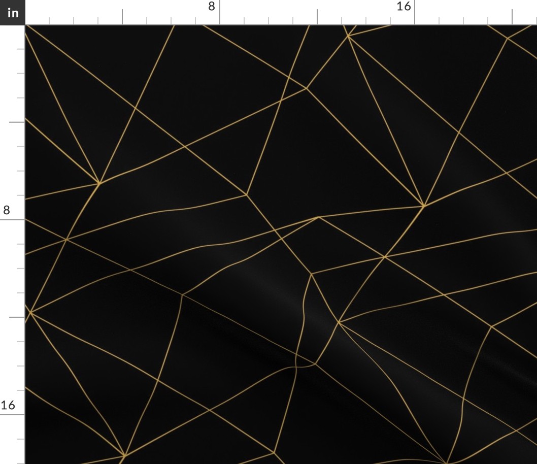 Black Gold Geo Abstract Lines Seamless