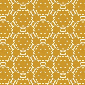 Chennai - Vintage Boho Geometric - Textured Goldenrod Yellow Regular Scale