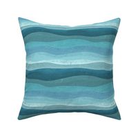 Aegean Bliss: Textured Waves in Teal Tones