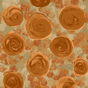 Painted Flower Dots brown