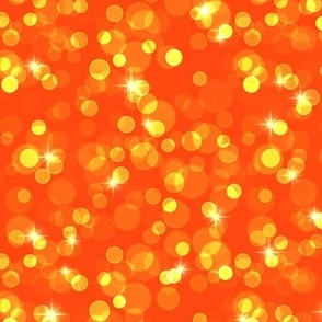 Sparkly Bokeh Pattern - Orange Red Color