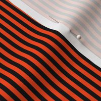 Small Orange Red Bengal Stripe Pattern Vertical in Black