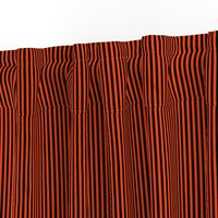 Small Orange Red Bengal Stripe Pattern Vertical in Black