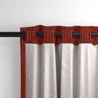 Small Orange Red Bengal Stripe Pattern Vertical in Black