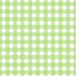 White with green gingham small 
