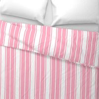 Palm Beach Pink and White Vertical French Stripe