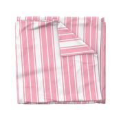 Palm Beach Pink and White Vertical French Stripe