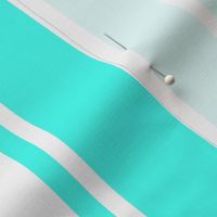 Art Deco Aqua and White Vertical French Stripe 