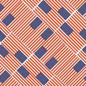 MEDIUM American flag fabric - bright