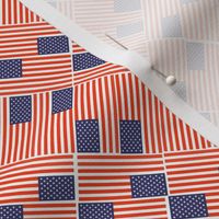 SMALL American flag fabric - bright