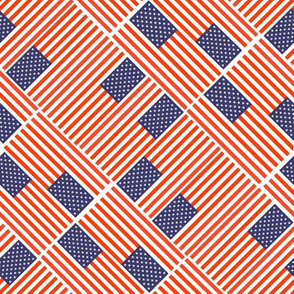 American flag fabric - bright