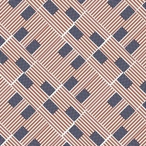 SMALL American flag fabric - muted