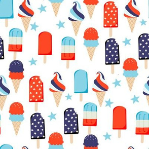 usa ice cream fabric - July 4th patriotic fabric  bright