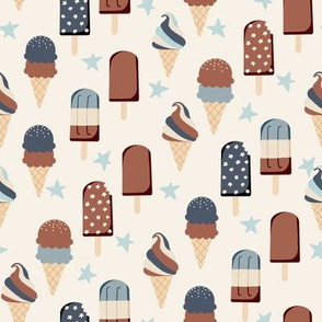usa ice cream fabric - July 4th patriotic fabric  MUTED