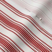 Grosgrain Stripe: Red & Cream 3/4" Stripe 