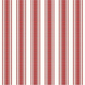 Grosgrain Stripe: Red & Cream 3/4" Stripe 