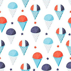 USA snow cones summer July 4 muted
