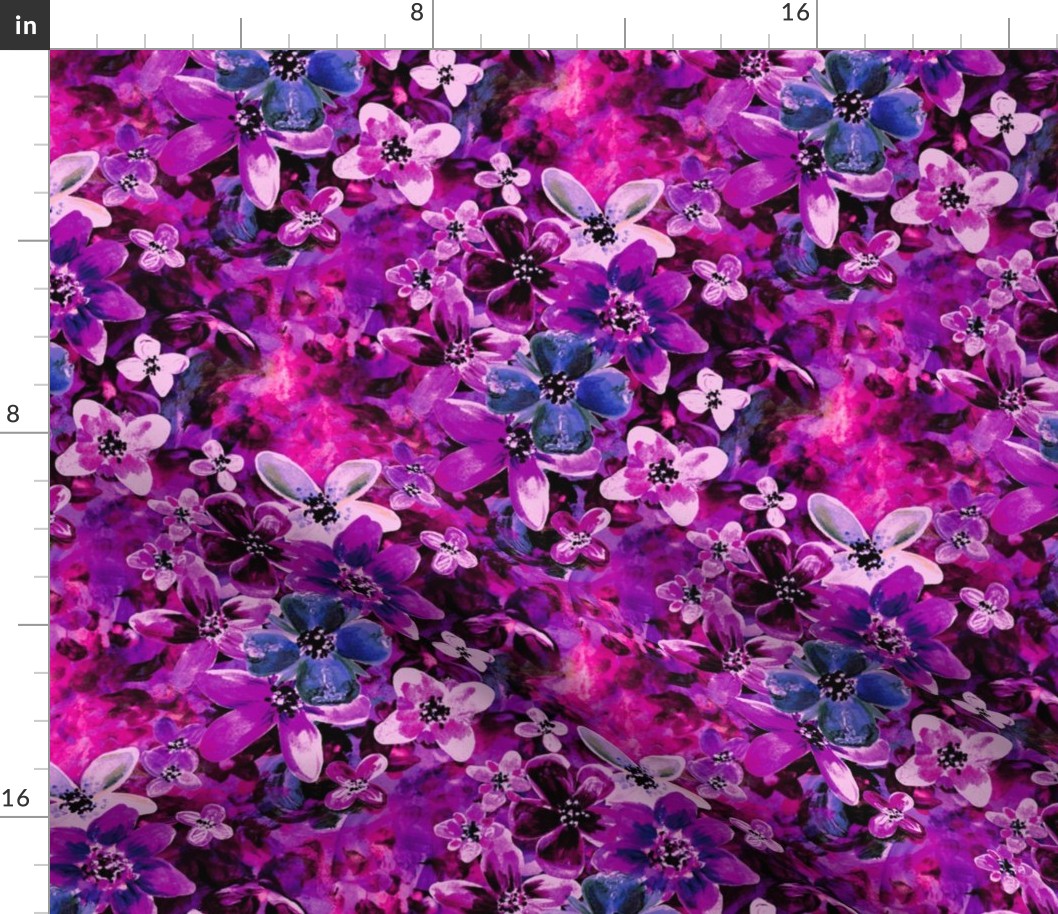 Multicoloured floral pattern - series 2