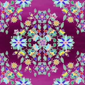 Zazegaa Designs Original Floral Purple