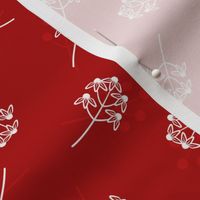 Berry Blossom Toss: Red & Cream Floral Toss