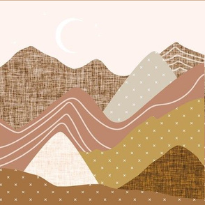 9" square: blush and sedona layered mountains