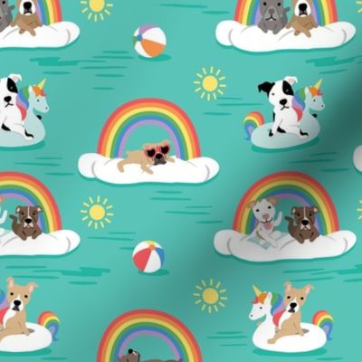 pitbulls on Rainbow Floaties - medium scale