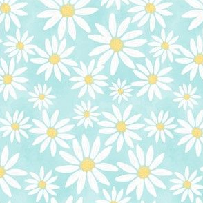 Daisy Blue Floral Fresh - Tiny Print