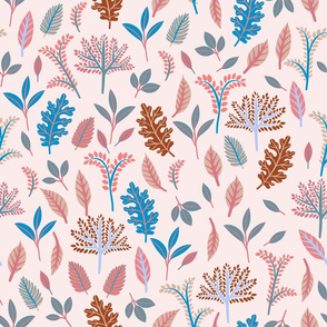 Forest Leaves - Pastel Pink